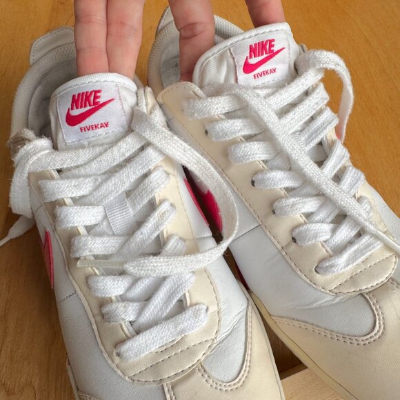 Nike Women's FIVEKAY White/Berry Red Size 8 - Picture 7 of 17